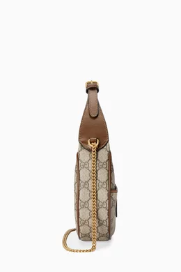 Buy Gucci Brown Mini Half Moon Shaped Bag in GG Supreme Canvas For Women Online Ounass Saudi