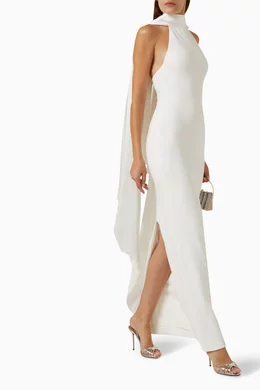 halter neck tie waist dress Chocolate Satin Halter Neck Waist Tie Mini Dress main image 1