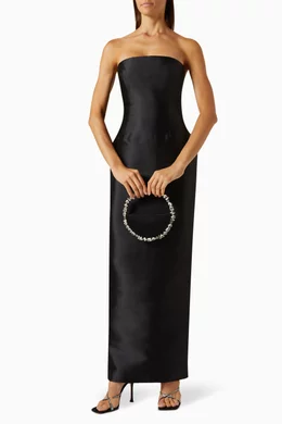 chinese dress ladies The Lea Maxi Dress in Ruby – Solace London main image 0