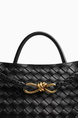 Buy Bottega Veneta Black Medium Andiamo Crossbody Bag in