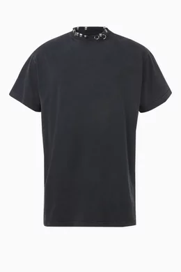 Buy Balenciaga Black Unisex Oversized Pierced T-shirt in Vintage-jersey For  UNISEX Online | Ounass Saudi