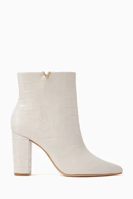 Croc embossed booties shop