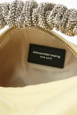 Buy Alexander Wang Neutral Scrunchie Mini Bag in Velvet with