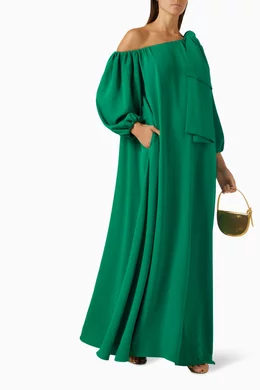Buy BERNADETTE Green Ninouk Maxi Dress For Women Online | Ounass Saudi