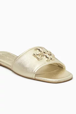 Tory burch logo metallic jelly slide top