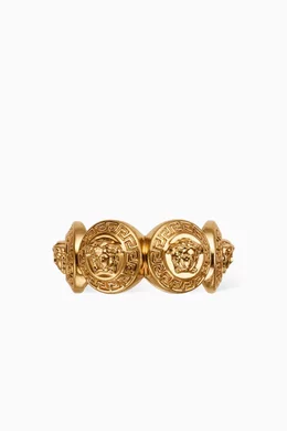 Buy Versace Gold Tribute Medusa Ring in Metal For Women Online Ounass Saudi