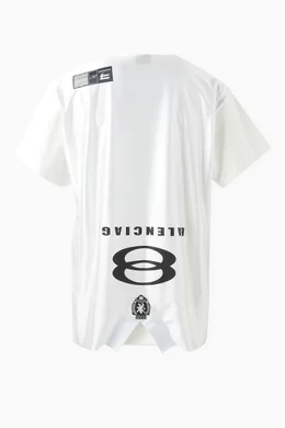 直営店☆BALENCIAGA☆Unity Sports Deconstructed Tシャツ/WHITE Buy Balenciaga White Unity Sports Icon Deconstructed T-Shirt