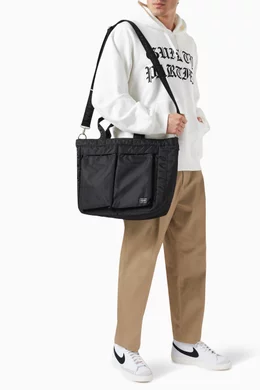 Buy WACKO MARIA Black Porter Record Tote Bag in Nylon For Men
