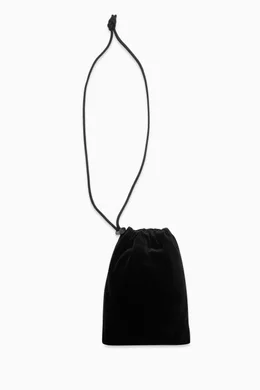 Buy WACKO MARIA Black Shoulder Pouch in Velvet For Men Online
