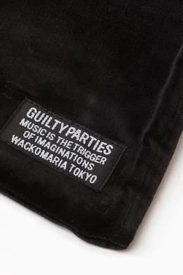 Buy WACKO MARIA Black Shoulder Pouch in Velvet For Men Online
