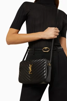 Buy SAINT LAURENT Black Lou Camera Shoulder Bag in Quilted Leather For Women Online Ounass Saudi