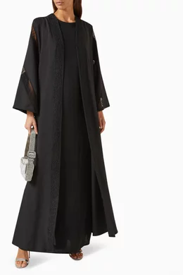 Buy Merras Black 3 piece Abaya Set For Women Online Ounass Saudi