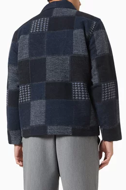 ジャケット・アウター Kith Patchwork Wool Coaches Jacket KHM011038-338-Front_5ee7aef0-