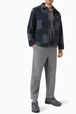 Buy Kith Blue Patchwork Coaches Jacket in Wool-blend For Men Online |  Ounass Saudi