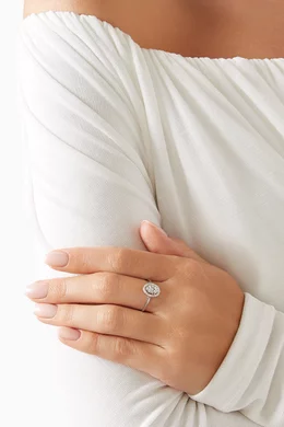 Buy Damas White Illusion Oval Diamond Ring in 18kt White Gold For