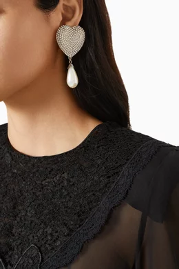 Alessandra rich earrings pearl top
