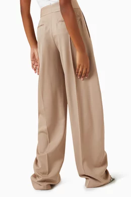 パンツ THE ATTICO GARY VIRGIN WOOL LONG PANTS Gary wool-blend barrel-leg pants in grey - The Attico