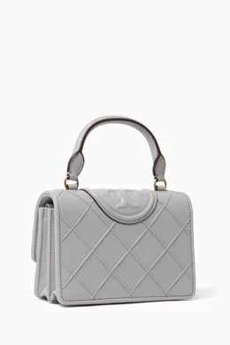 Buy Tory Burch Grey Mini Fleming Soft Top handle Chain Wallet in Leather For Women Online Ounass Saudi