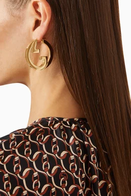 Gucci hoop earrings gold sale