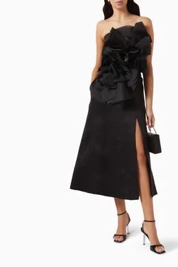aje energy midi dress Energy Midi Dress-BLACK / 4