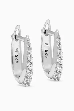 sterling silver missoma huggie earrings
