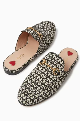 Buy Gucci Black Princetown Slippers in GG Jacquard For Women Online Ounass Saudi