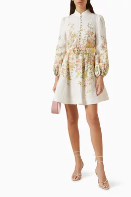 zimmermann matchmaker buttoned midi dress Zimmermann Matchmaker Floral Buttoned Mini Dress