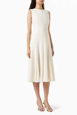 Buy Theory Neutral A line Midi Dress in Crepe For Women Online Ounass Saudi