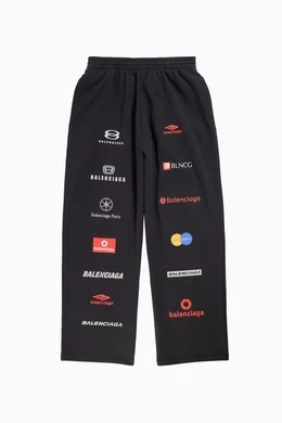 Buy Balenciaga Black Unisex Top League Baggy Sweatpants in Cotton 