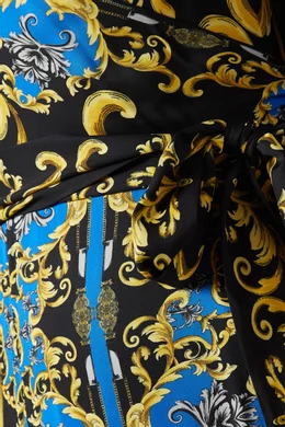 Buy Alice + Olivia Blue Alisa Wrap Shirt Maxi Dress in Viscose For Women  Online | Ounass Saudi