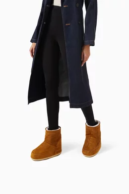 Buy Moon Boot Brown No Lace Boots in Suede For Women Online Ounass Saudi