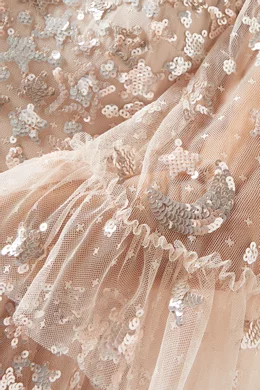 Buy Needle Thread Pink Constellation Gloss Gown in Tulle For Women Online Ounass Saudi