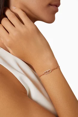 Buy Michael Kors Rose Gold Embellished Empire Logo Chain Bracelet