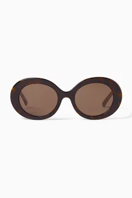 Buy Dolce Gabbana Brown Oval Sunglasses in Acetate For Women Online Ounass Saudi