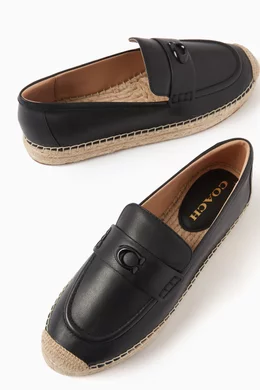 Buy Coach Black Camilla Espadrilles in Leather For Women Online Ounass Saudi