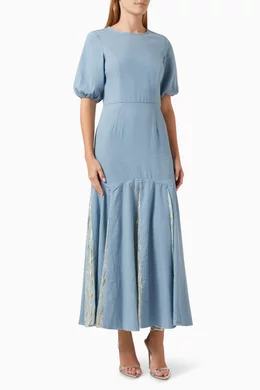 white christmas dresses Never Out Done Denim Dress Small