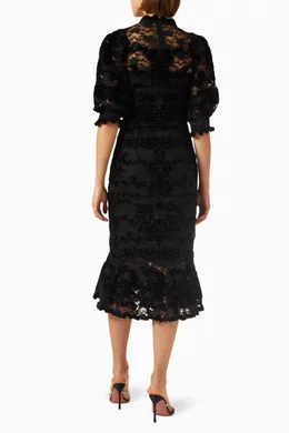 Buy Sea New York Black Evita Embroidered Lace Dress For Women Online |  Ounass Saudi