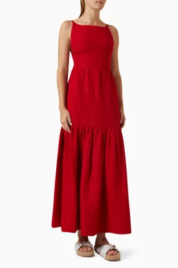 strapless open back dress Posse Marlow Fluttered Dress
