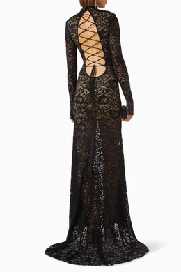 Buy Rotate Birger Christensen Black Gabby Maxi Dress in Lace For Women  Online | Ounass Saudi