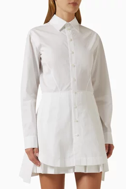 Buy Alaa White Shirt Mini Dress in Cotton-poplin For Women Online | Ounass  Saudi
