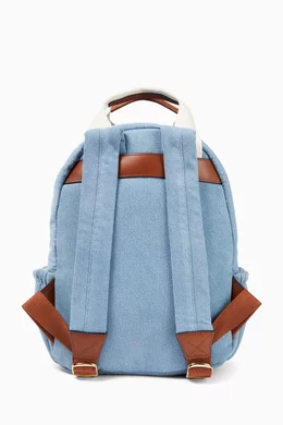 Buy Chloé Blue Logo Backpack in Denim For Girls Online  display picture 1