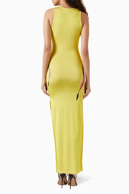 chinese dress ladies Louisa Ballou Blue Helios Long Sleeve Maxi Dress