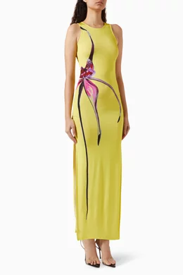slim fit dress slacks Louisa Ballou King Tide Dress in Green main image 1