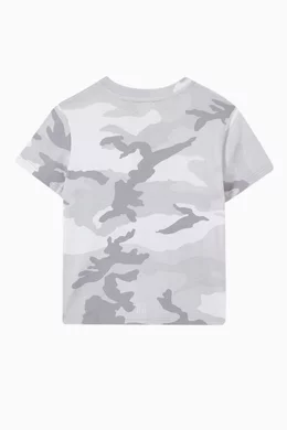 Buy Givenchy Grey Camouflage Logo T shirt in Cotton For Boys Online Ounass Saudi