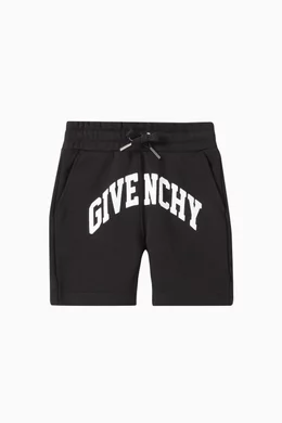 Buy Givenchy Black Logo Shorts in Cotton Jersey For Baby Boys Online Ounass Saudi