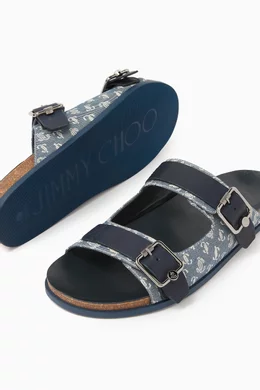 Buy Jimmy Choo Blue Etta City Sandals in Denim For Men Online Ounass Saudi