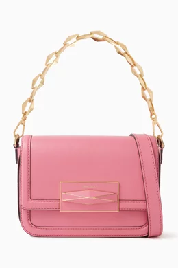 Buy Jimmy Choo Pink Diamond Crossbody Bag in Leather For