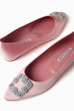 Manolo blahnik hangisi flats pink