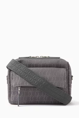 Buy Christian Louboutin Grey Zip n Flap Backpack in Monogram  display picture 3