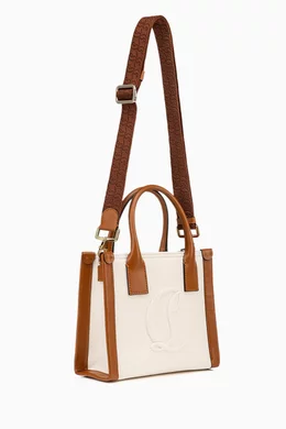 Buy Christian Louboutin Neutral Mini By My Side Tote Bag in Canvas